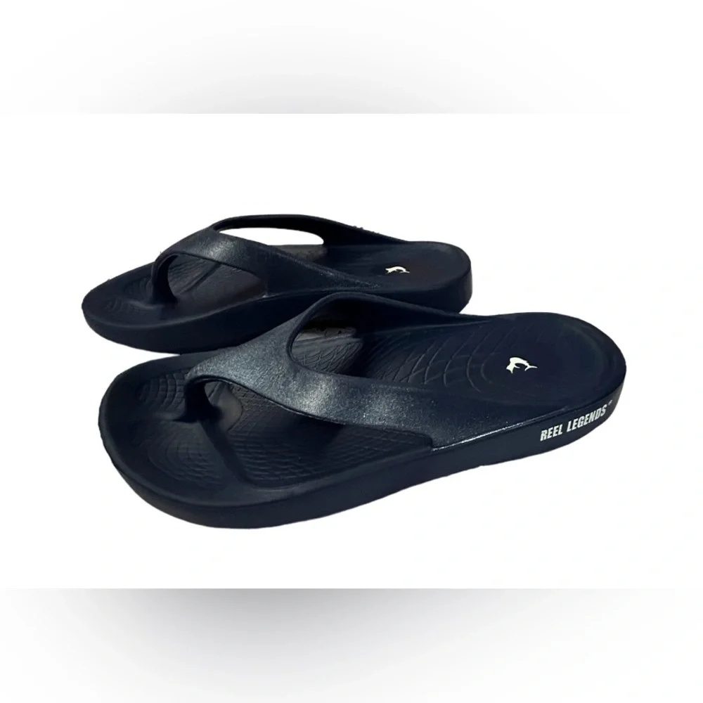 🐟 REEL LEGENDS! LIKE NEW SLIDE! NAVY UNISEX!! STRONG, DURABLE, COMFY! - Picture 14 of 15